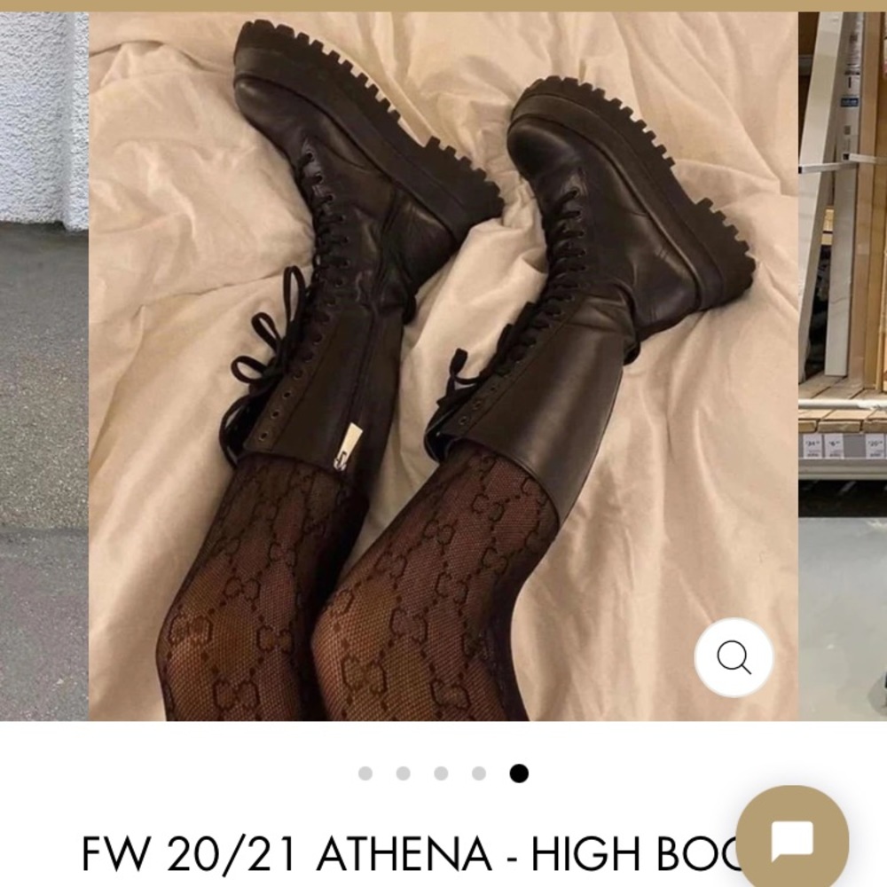 Black platform boots